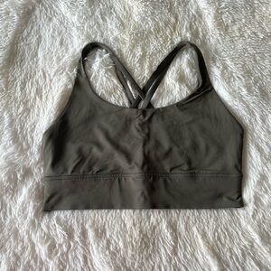 Energy Longline Bra in Army Green